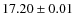 $17.20\pm0.01$