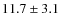$11.7\pm3.1$