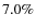 $7.0\%$