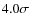 $4.0\sigma$