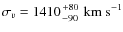 $\sigma_v=1410{+80\atop -90}\;{\rm km\;s}^{-1}$
