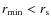$r_{\rm min}<r_{\rm s}$