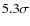 $5.3\sigma $
