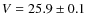$V=25.9\pm0.1$