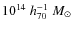 $10^{14}~h_{70}^{-1}~M_\odot$