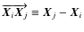 $\overrightarrow{\vec{X}_{i} \vec{X}_{j}} \equiv \vec{X}_{j} - \vec{X}_{i}$