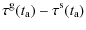 $\displaystyle \tau^{\rm g}(t_{\rm a}) - \tau^{\rm s}(t_{\rm a})$