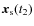 $\vec{x}_{\rm s}(t_2)$