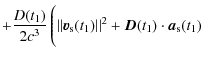 $\displaystyle + \frac{D(t_1)}{2 c^{3}}\left(\hspace*{-24mm}\phantom{\left.\left...
...v}_{\rm s}(t_{1})
\vert\vert^{2} + \vec{D}(t_1)\cdot\vec{a}_{\rm s}(t_1)\right.$