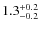 $\rm 1.3^{+0.2}_{-0.2}$