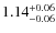 $\rm 1.14^{+0.06}_{-0.06}$