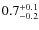 $\rm0.7^{+0.1}_{-0.2}$