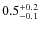 $\rm0.5^{+0.2}_{-0.1}$