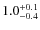 $\rm 1.0^{+0.1}_{-0.4}$