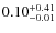 $\rm0.10^{+0.41}_{-0.01}$
