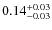 $\rm0.14^{+0.03}_{-0.03}$