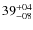 $\rm 39^{+04}_{-08}$