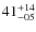 $\rm 41^{+14}_{-05}$