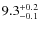 $\rm 9.3^{+0.2}_{-0.1}$