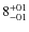 $\rm 8^{+01}_{-01}$