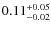 $\rm0.11^{+0.05}_{-0.02}$