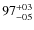 $\rm 97^{+03}_{-05}$