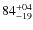 $\rm 84^{+04}_{-19}$