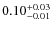 $\rm0.10^{+0.03}_{-0.01}$