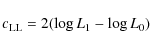 \begin{displaymath}c_{\rm LL}=2 (\log L_1 - \log L_0)
\end{displaymath}