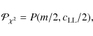 \begin{displaymath}{\cal P}_{\chi^2}= P(m/2,c_{\rm LL}/2),
\end{displaymath}