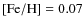 ${\rm [Fe/H]}=0.07$