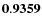${\bf0.9359}$