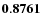 ${\bf0.8761}$