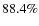 $88.4 \%$