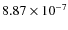 $8.87\times10^{-7}$