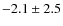 $-2.1\pm2.5$