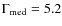 $\Gamma_{{\rm med}}=5.2$