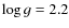 $\log{g}=2.2$