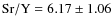 ${\rm Sr/Y}=6.17\pm1.06$