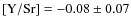 ${\rm [Y/Sr]}=-0.08\pm0.07$