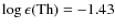 $\log\epsilon({\rm Th})=-1.43$