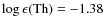 $\log\epsilon(\rm {Th})=-1.38$