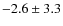 $-2.6\pm3.3$