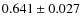 $0.641 \pm 0.027$