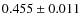 $0.455 \pm 0.011$