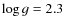 $\log{g}=2.3$