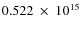 $ 0.522~\times~10^{15} $