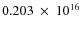 $ 0.203~\times~10^{16} $
