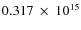 $ 0.317~\times~10^{15} $