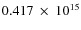 $ 0.417~\times~10^{15} $